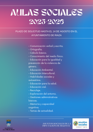 Imagen INSCRIPCIÓN EN AULAS SOCIALES