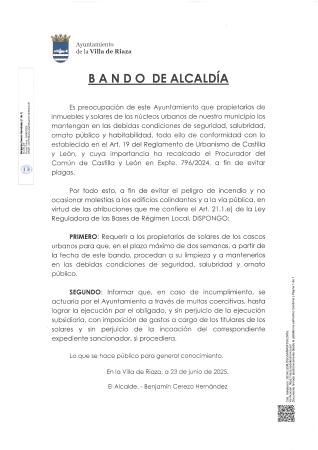 Imagen BANDO DE ALCALDÍA.