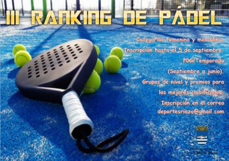 Imagen III RANKING DE PADEL RIAZA