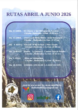 Imagen CALENDARIO RUTAS SEGUNDO TRIMESTRE DE 2026