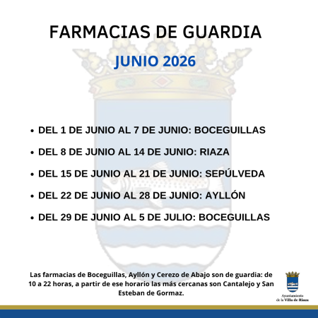 Imagen FARMACIAS DE GUARDIA, JUNIO 2026.