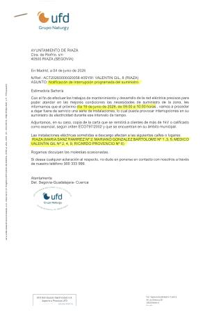 Imagen CORTE DE SUMINISTRO ELECTRICO