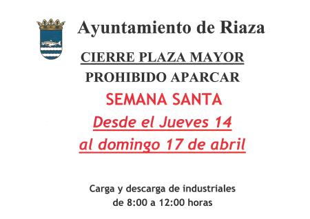 Imagen Cierre Plaza Mayor. Semana Santa 2022