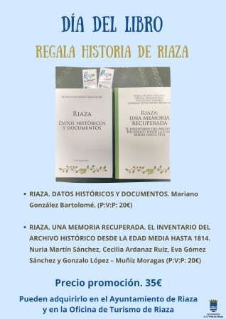 Imagen CELEBRA EL DÍA DEL LIBRO REGALANDO HISTORIA DE RIAZA.