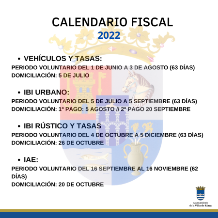 Imagen Calendario Fiscal 2022