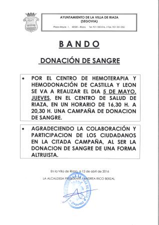 Imagen DONACIÓN DE SANGRE