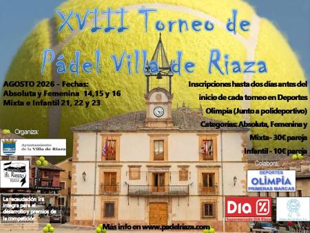 Imagen XVIII TORNEO DE PÁDEL 2026.