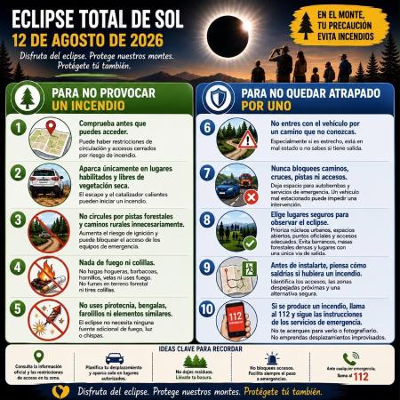Imagen CONSEJOS IMPORTANTES CON MOTIVO DEL ECLIPSE.