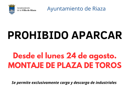 Imagen PROHIBICIÓN DE APARCAR EN LA PLAZA MAYOR DE RIAZA.