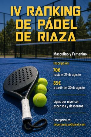 Imagen IV RANKING DE PÁDEL RIAZA