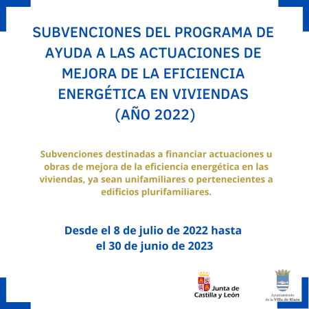 Imagen SUBVENCIONES DEL PROGRAMA DE AYUDA A LAS ACTUACIONES DE MEJORA DE LA EFICIENCIA ENERGÉTICA EN VIVIENDAS (AÑO 2022)