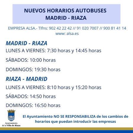 Imagen NUEVOS HORARIOS DE AUTOBUSES
