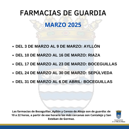 Imagen FARMACIAS DE GUARDIA, MARZO 2025